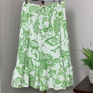 3/$10 !!! BASS Linen/Cotton Summer Print Skirt